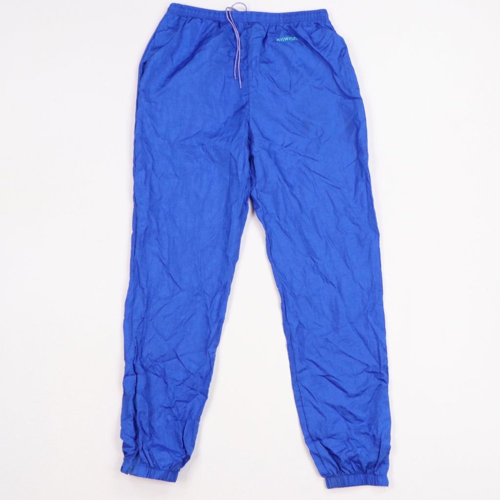 Vintage 90s K Swiss Spell Out Nylon Joggers Blue